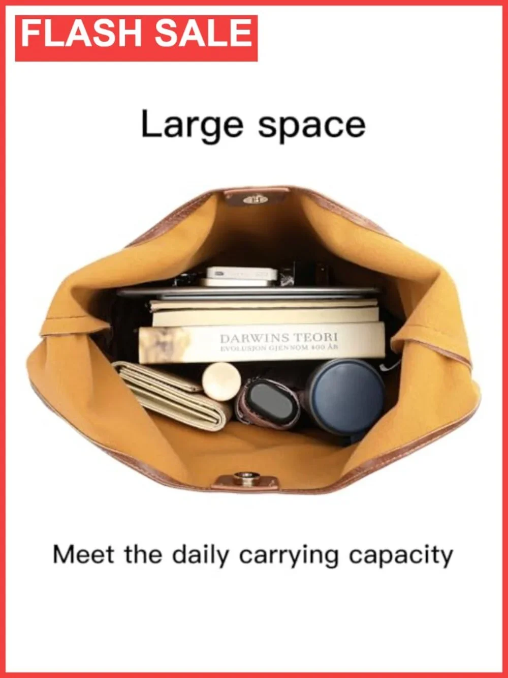 Soft Vegan Leather Hobo Shoulder Bag Magnetic Closure Work Tote
